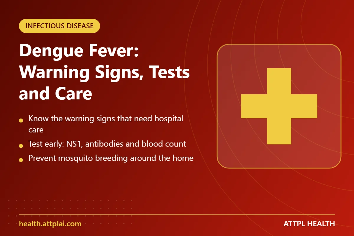 Dengue Fever: Warning Signs, Tests and Care - key points